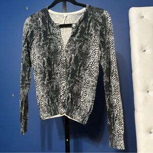 Margaret O'Leary Snakeskin pattern cardigan